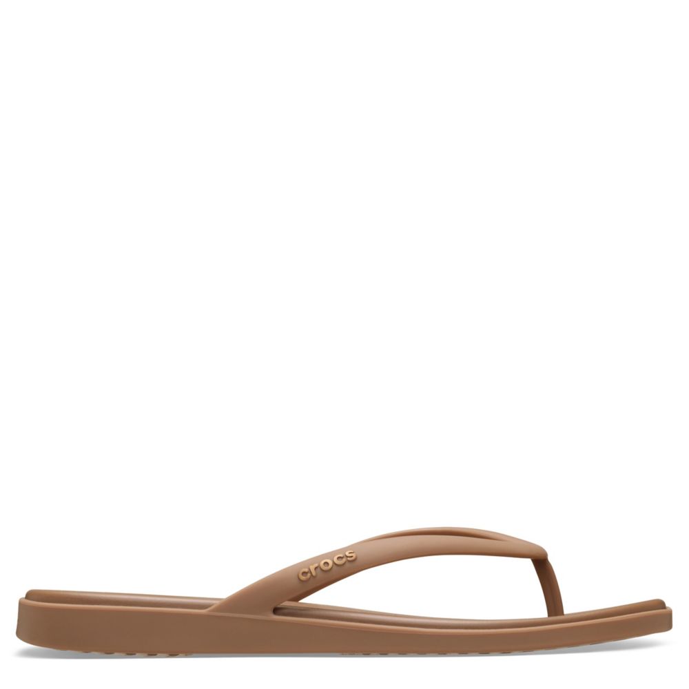 CROCS WOMENS MIAMI FLIP SANDAL - CHOCOLATE