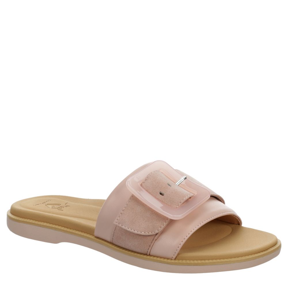WOMENS LANA BUCKLE SLIDE SANDAL