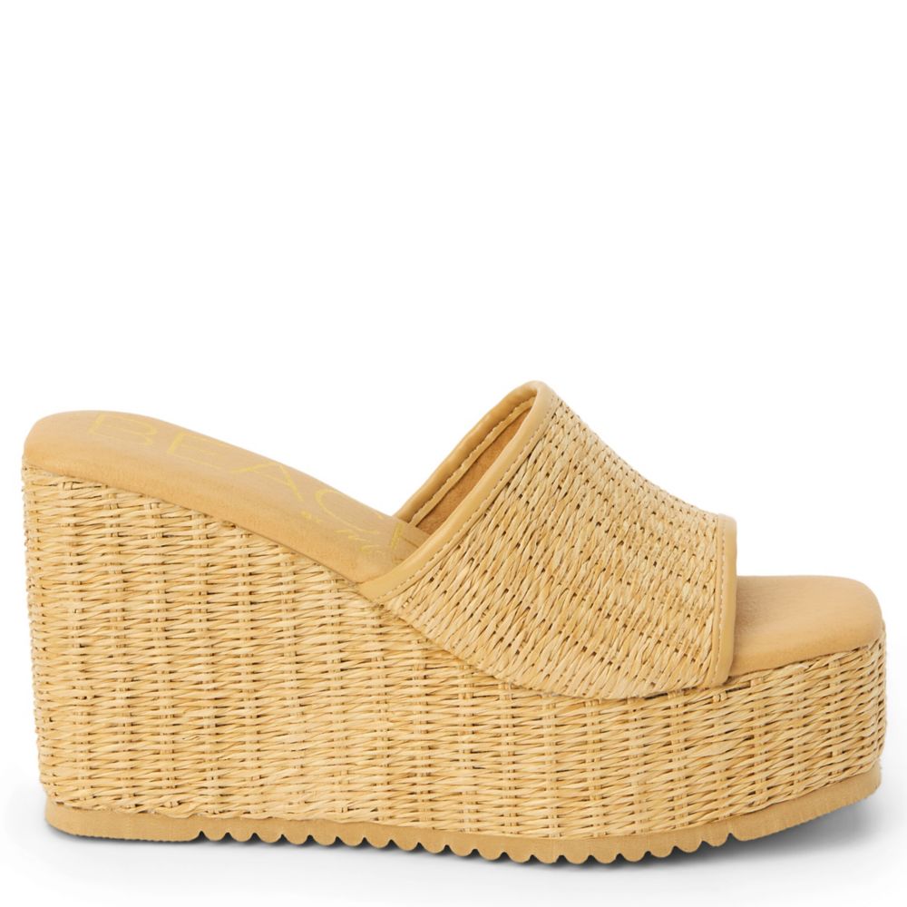 MADDEN GIRL WOMENS BALI SLIDE SANDAL - NATURAL
