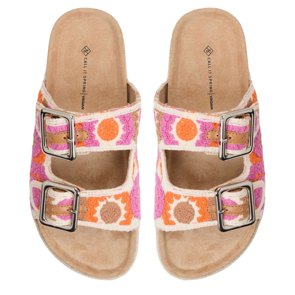 Call It Spring アネットサンダル 白と黒とピンクベージュ Pink Call It Spring Womens Tropicall Slide Sandal | Rack