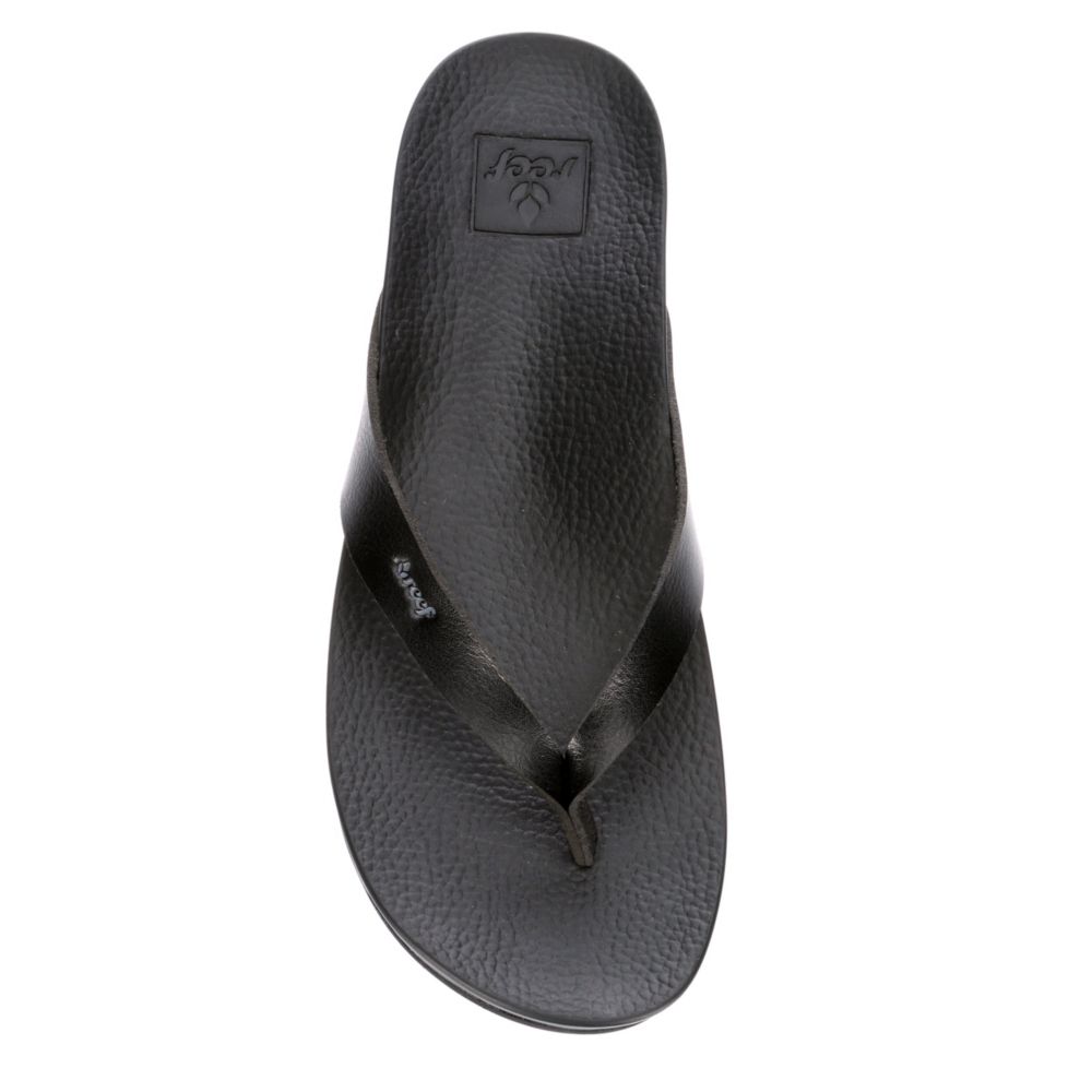 Black Womens Cushion Court Court Flip Flop Sandal | Reef | Rack Room Shoes