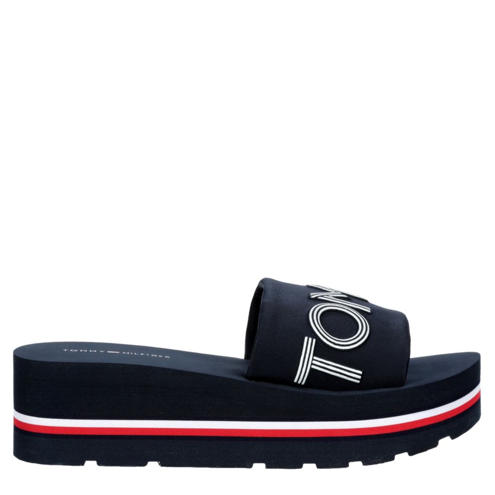 tommy hilfiger fur slides