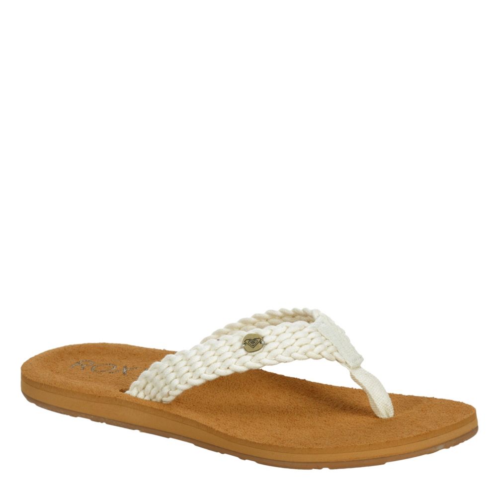 roxy braided flip flops