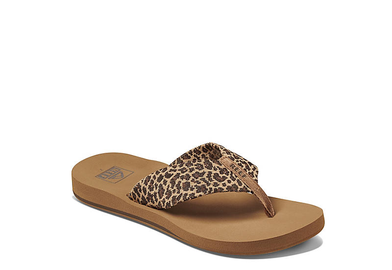 Leopard Reef Womens Spring Woven Flip Flop Sandal | Animal Print | Rack  Room Shoes