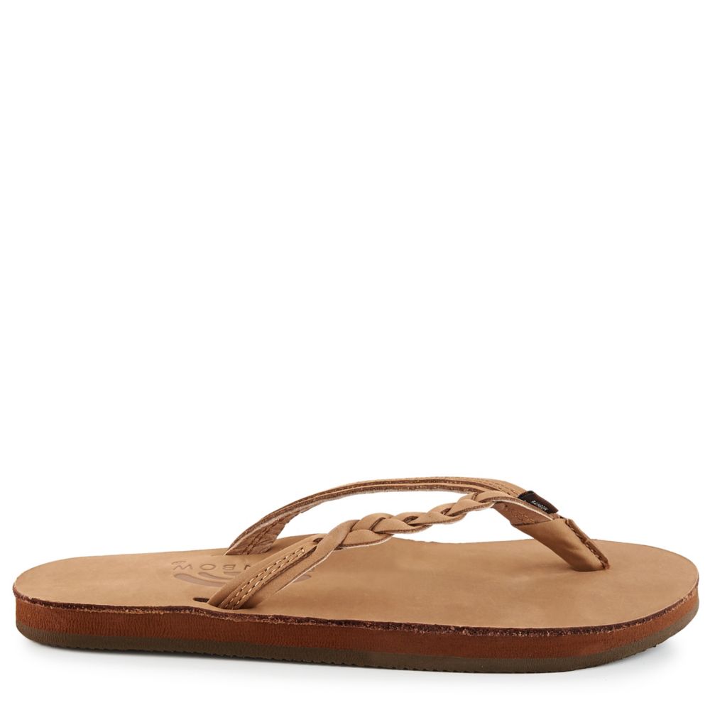 dark brown flip flops