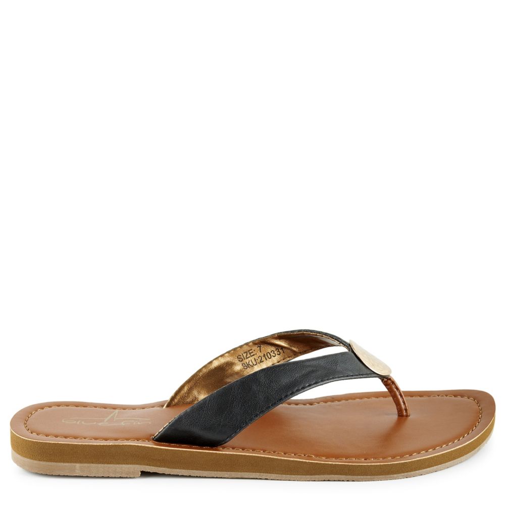 blue fin flip flops womens