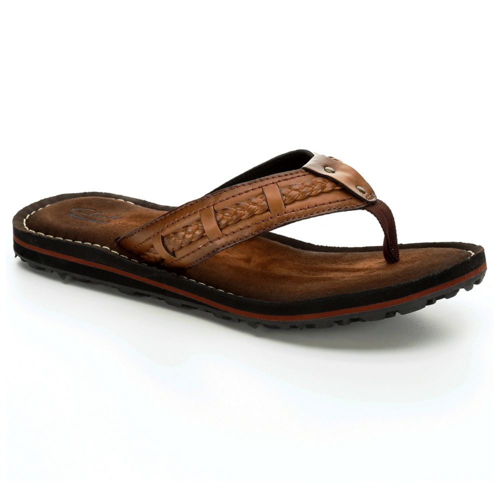 clarks leather flip flops