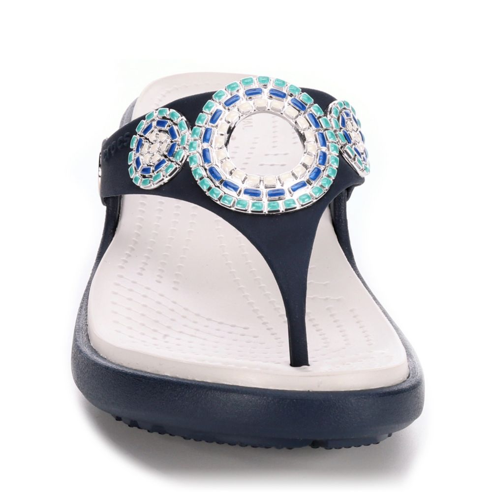 crocs sanrah diamante women's wedge sandals