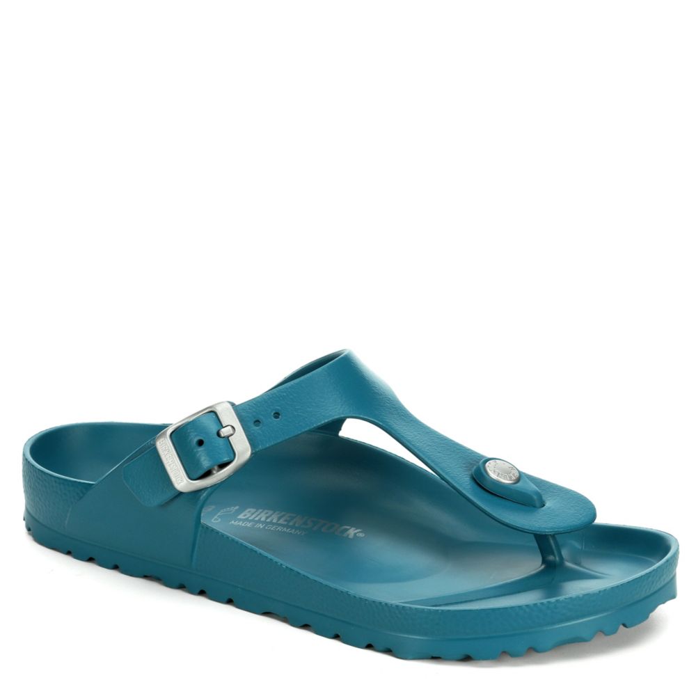 teal birkenstocks