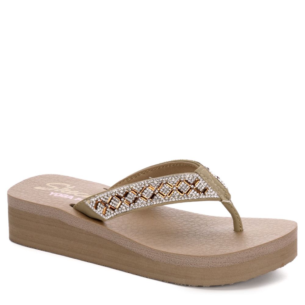 taupe flip flops