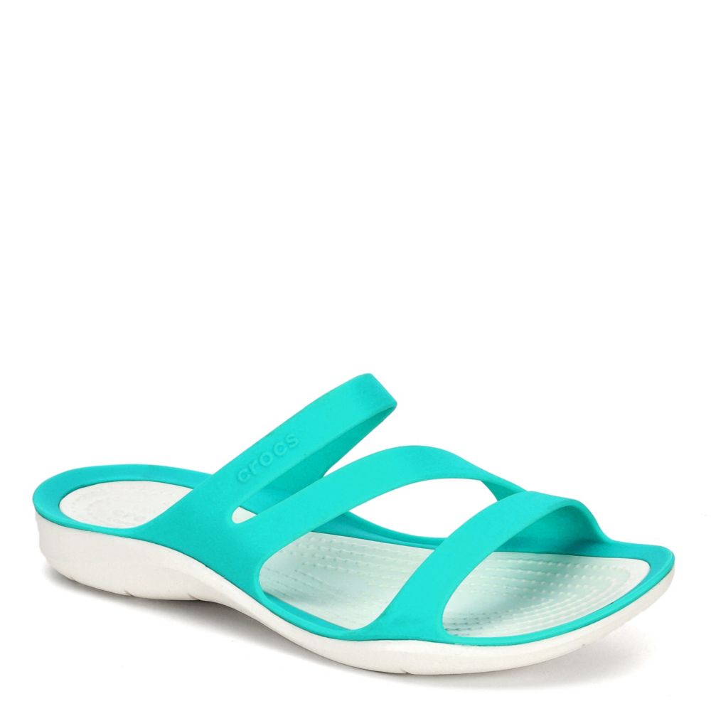 turquoise crocs