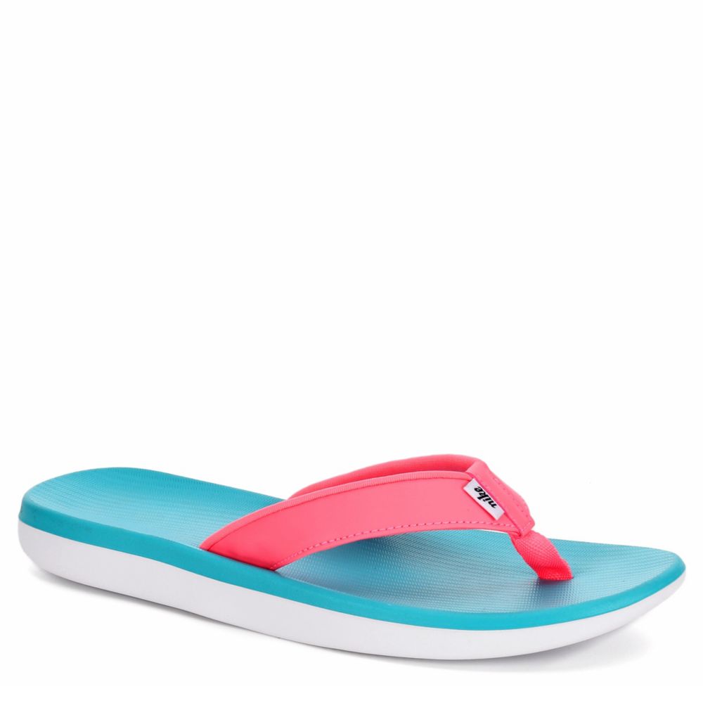 teal nike flip flops