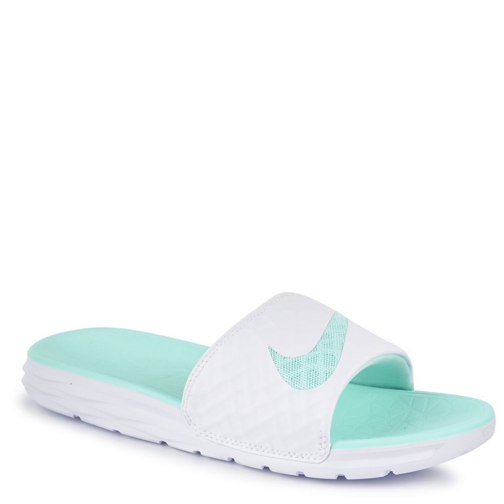 nike slides benassi white