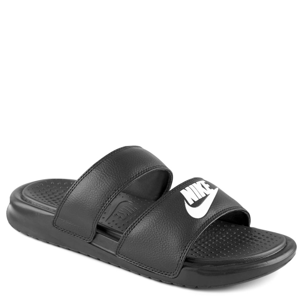 nike sandals womens black and white