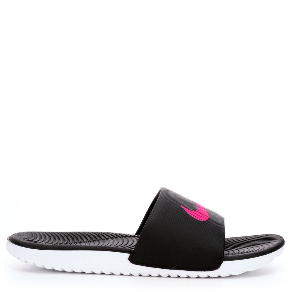 nike kawa slide women's black and white