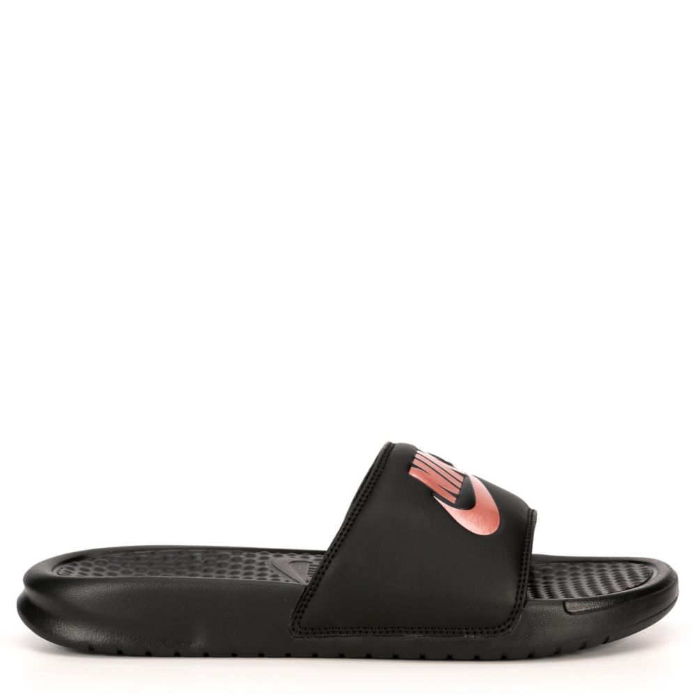 nike slides black and rose gold