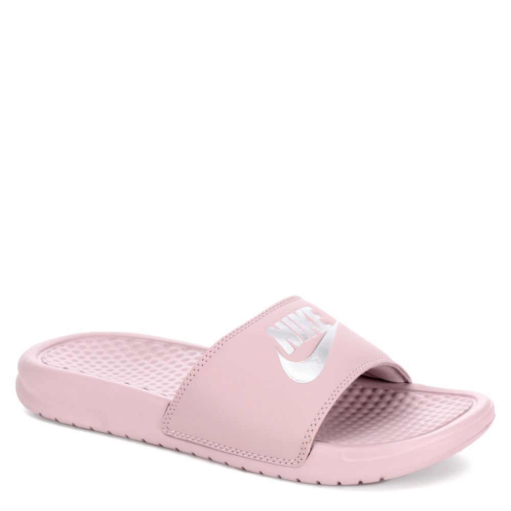 nike pink benassi slides