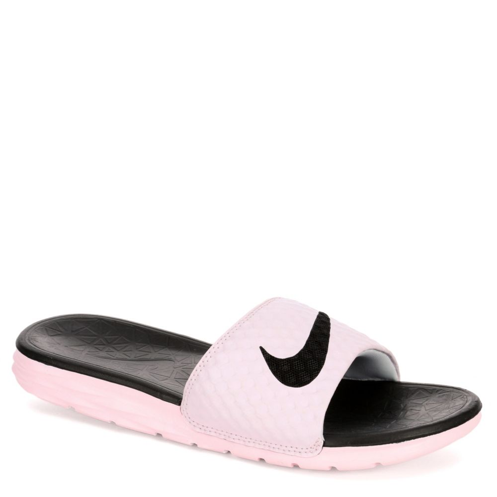 nike benassi solarsoft slide women's pink