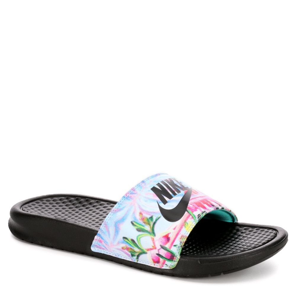 nike sandals with flowers