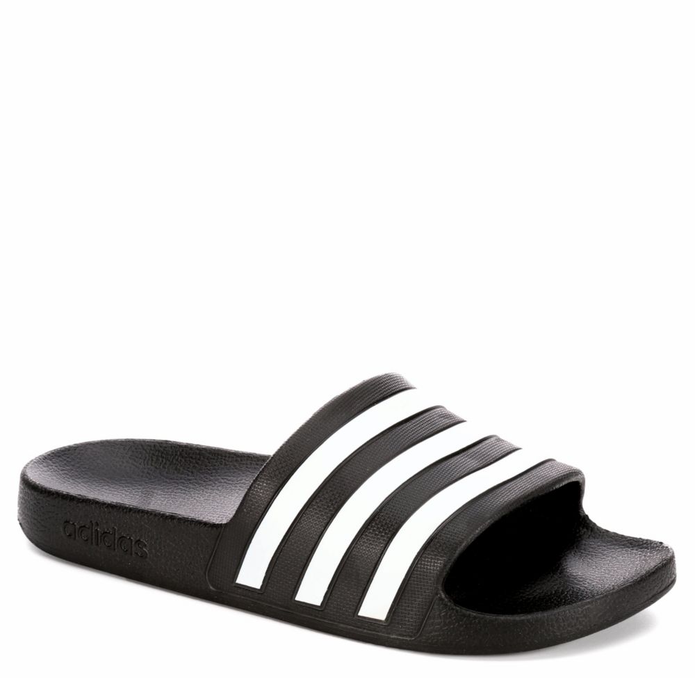 black adidas adilette slides