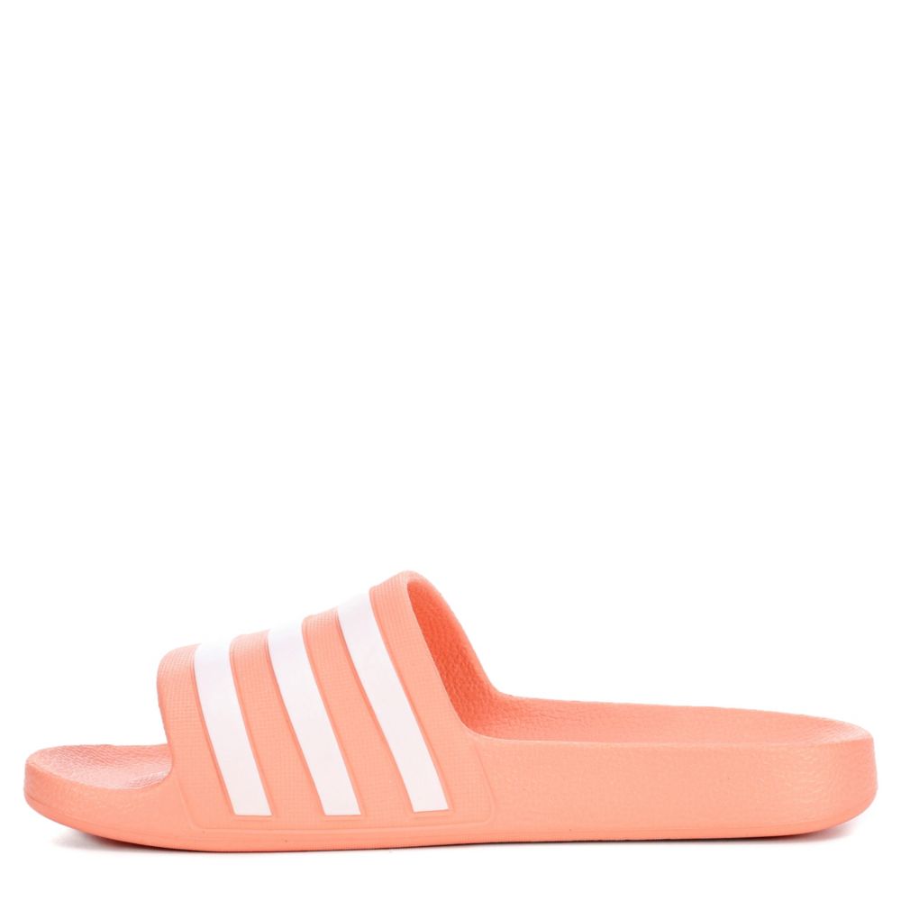 coral adidas slides