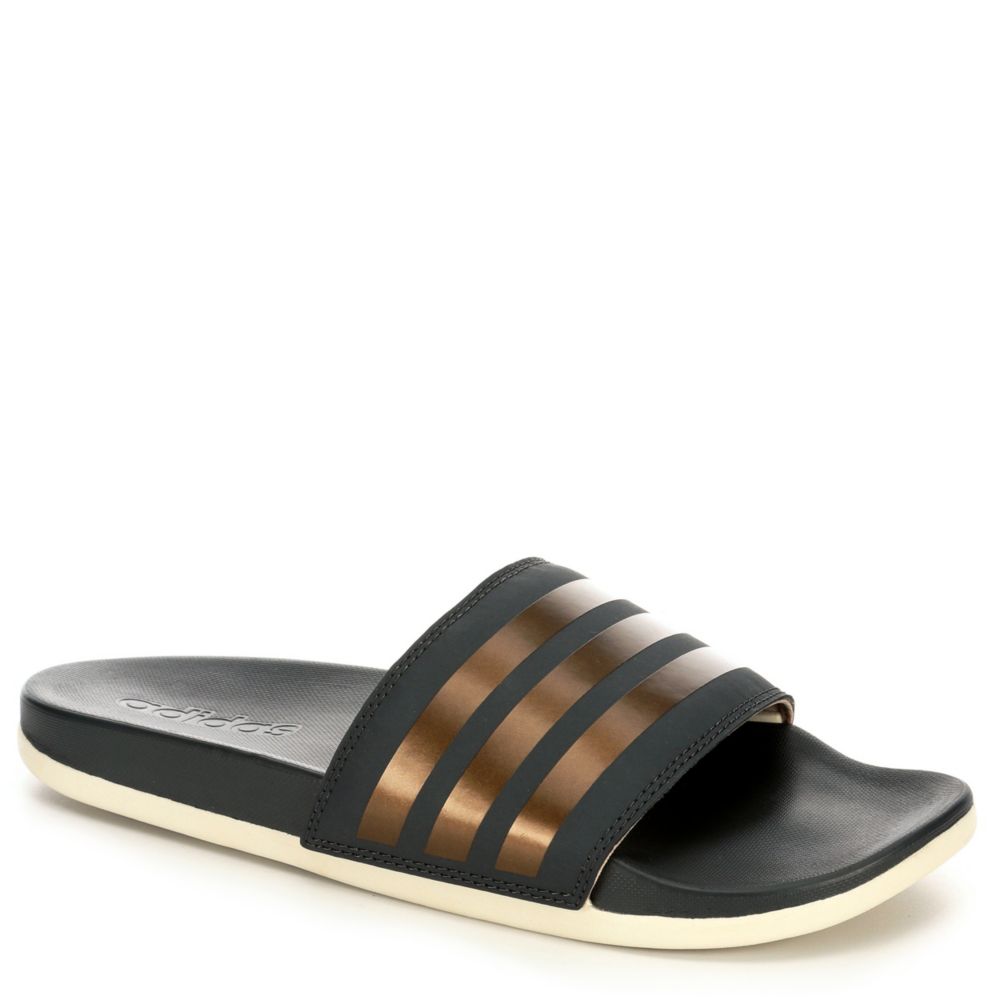 tan adidas slides