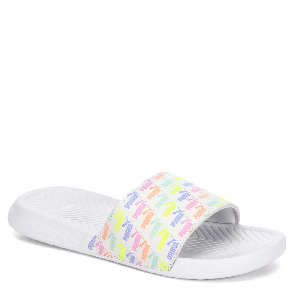 puma sandals white