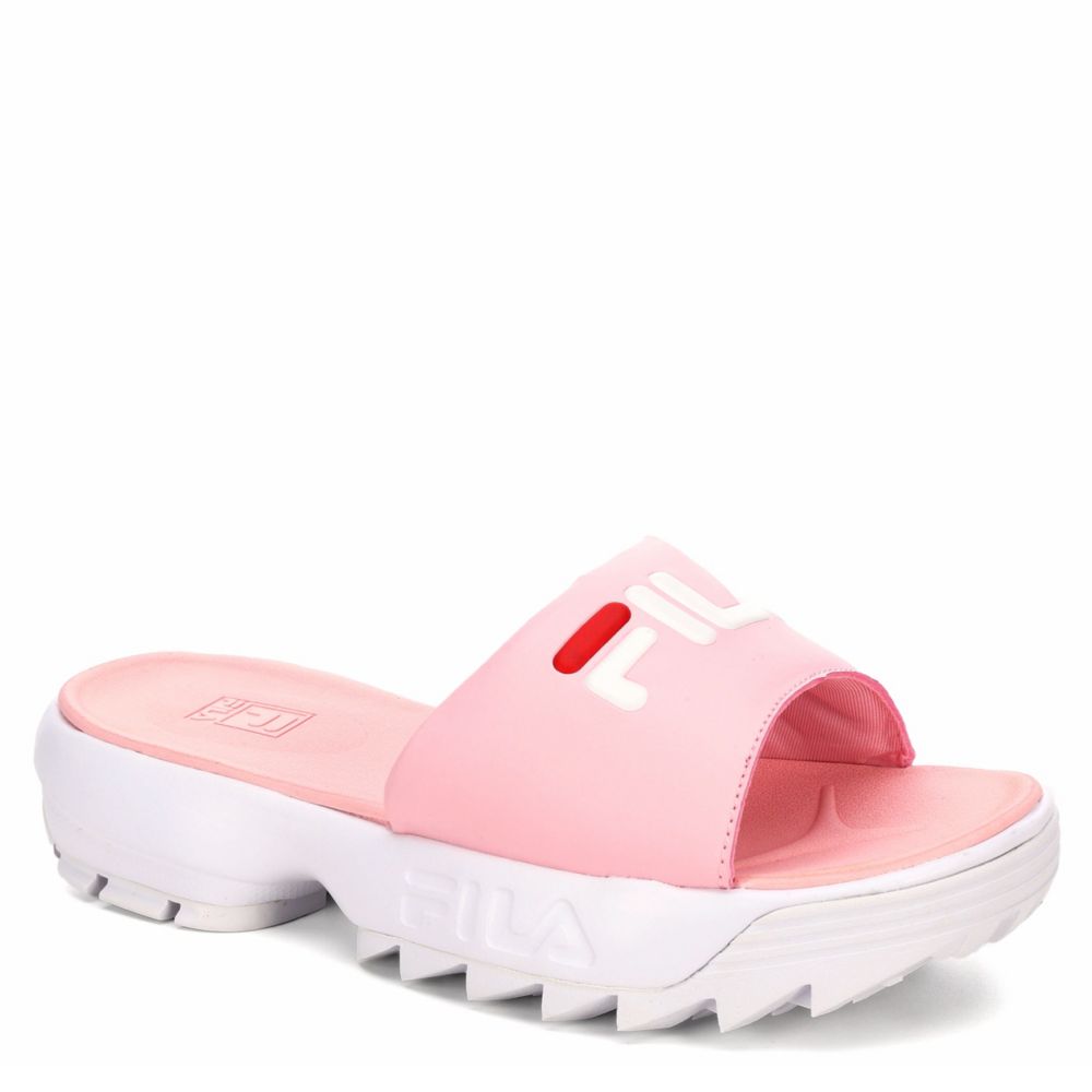 fila pink sandals