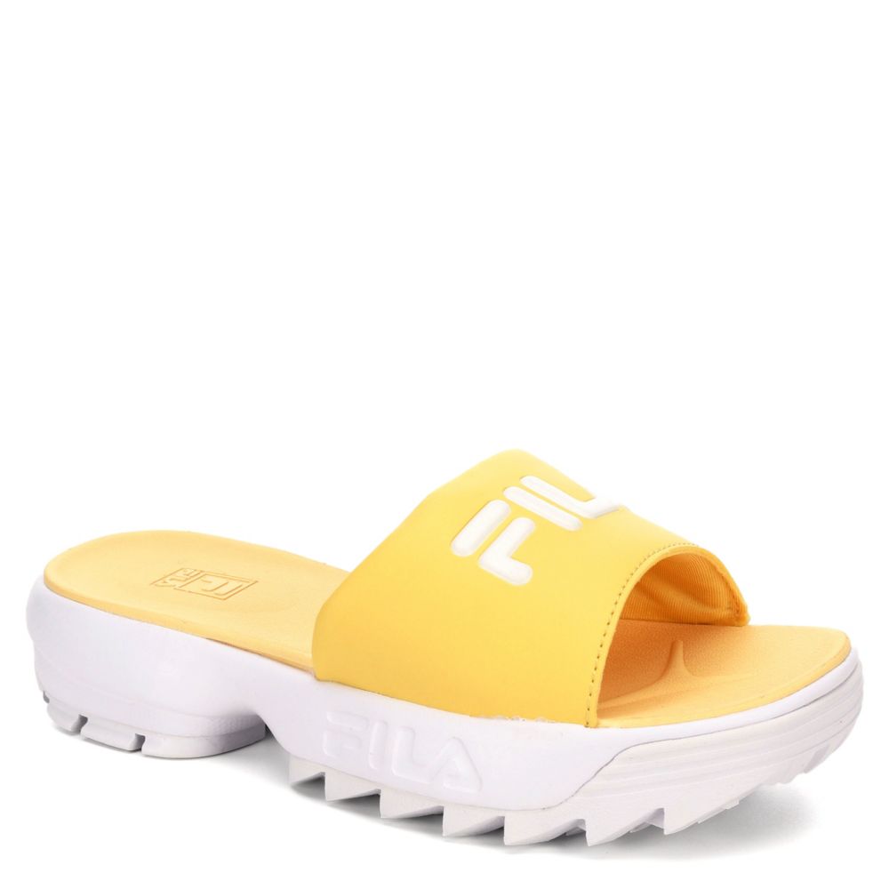 fila slides yellow