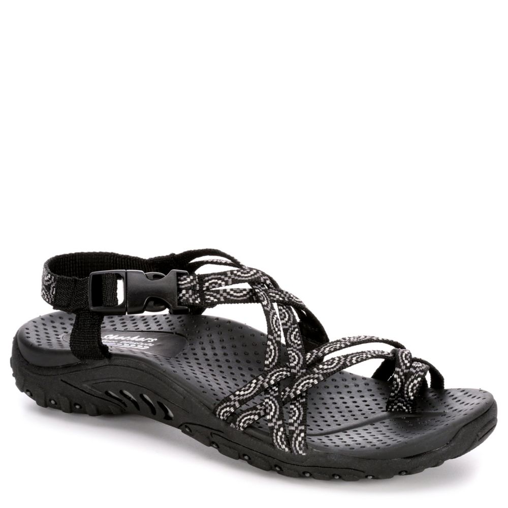 womens black skechers sandals