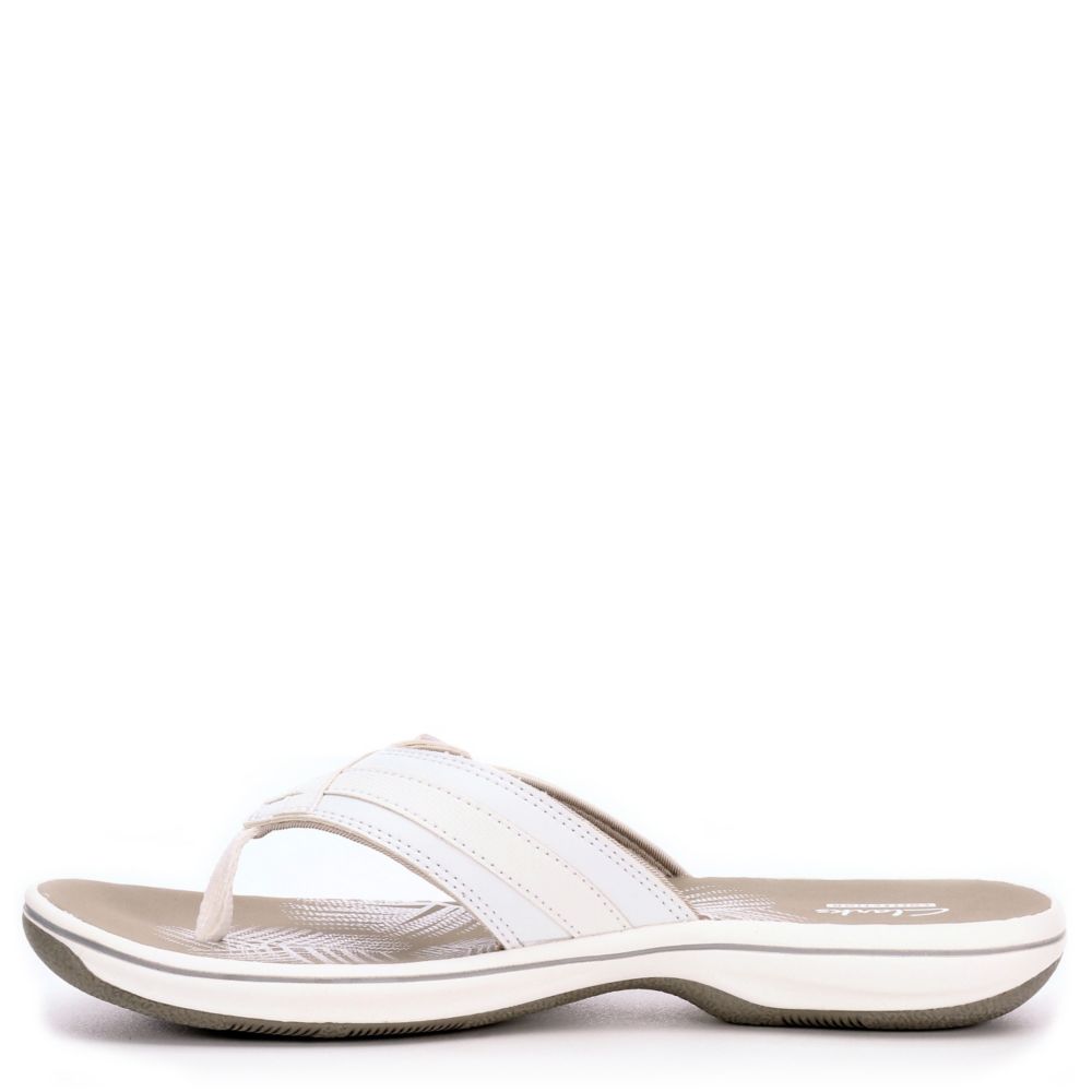 White Womens Breeze Sea Flip Flop Sandal | Clarks | Rack Room Shoes