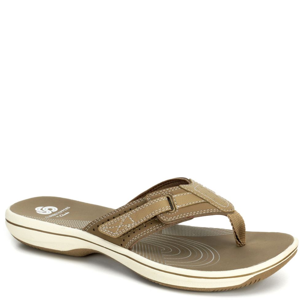 clarks flip flops womens