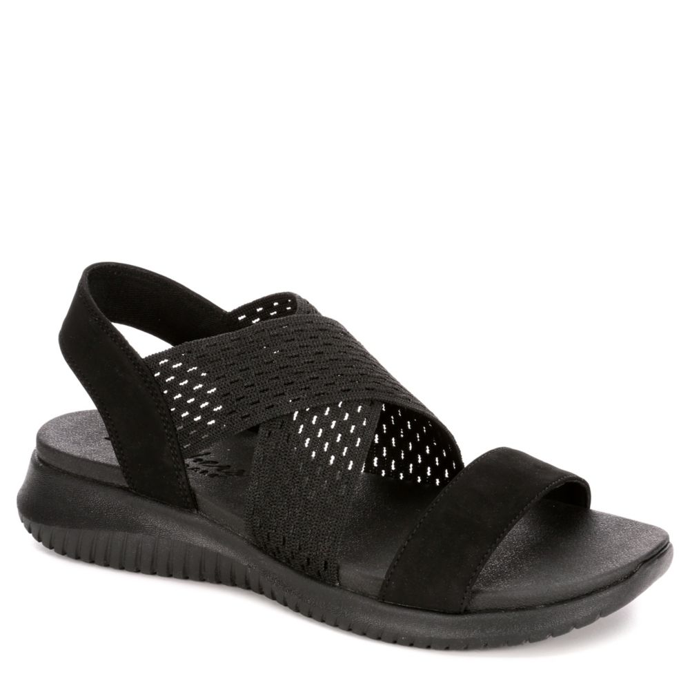 skechers yoga foam sandals black