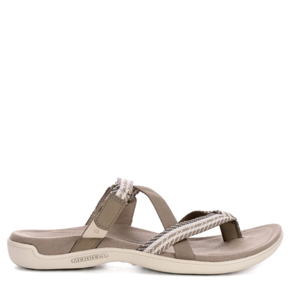 Taupe Merrell Womens Mendi Thong | Sandals | Rack Room Shoes