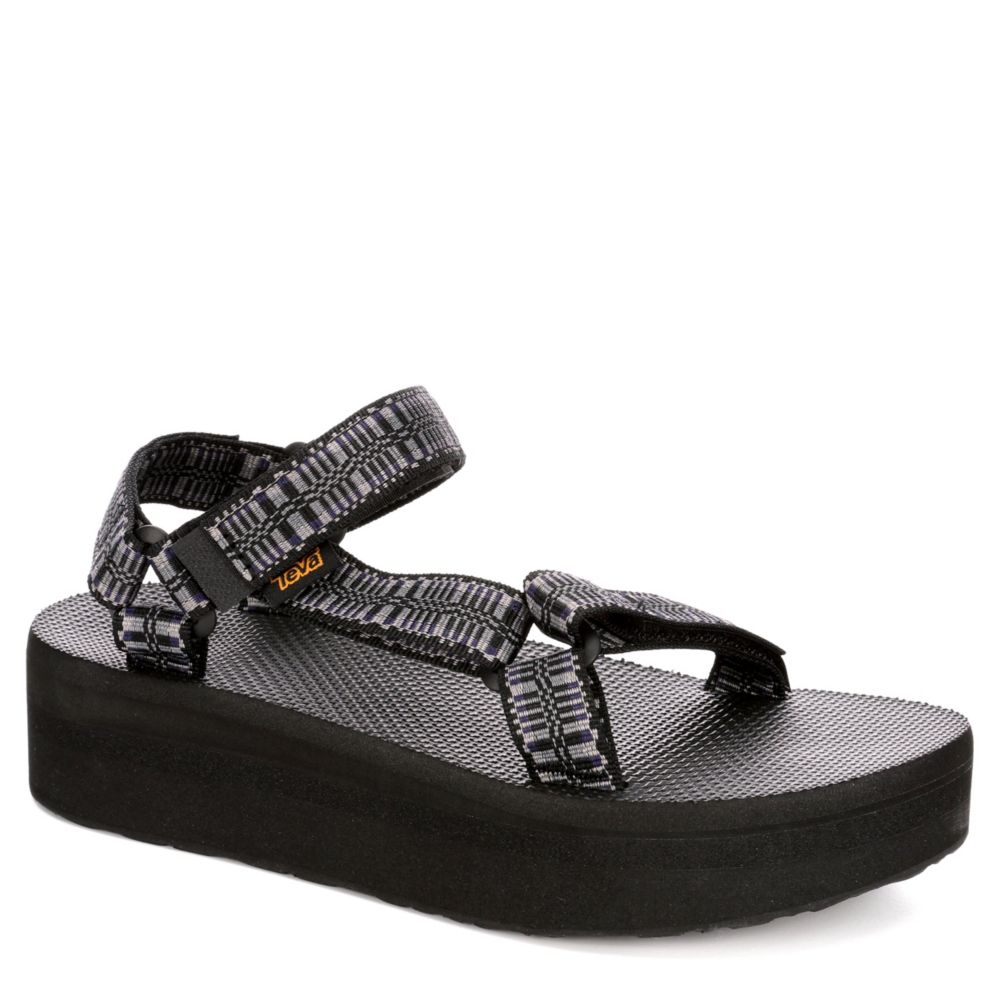 teva platform sandals black