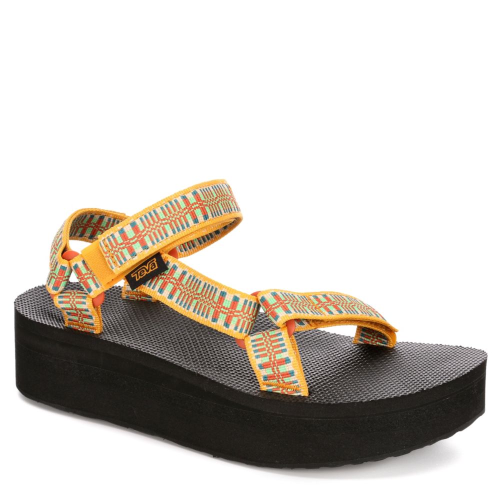 yellow teva sandals