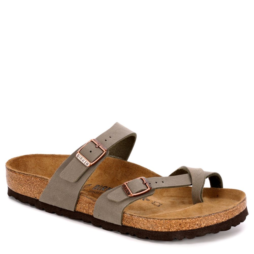 birkenstock mayari cross strap sandals stone