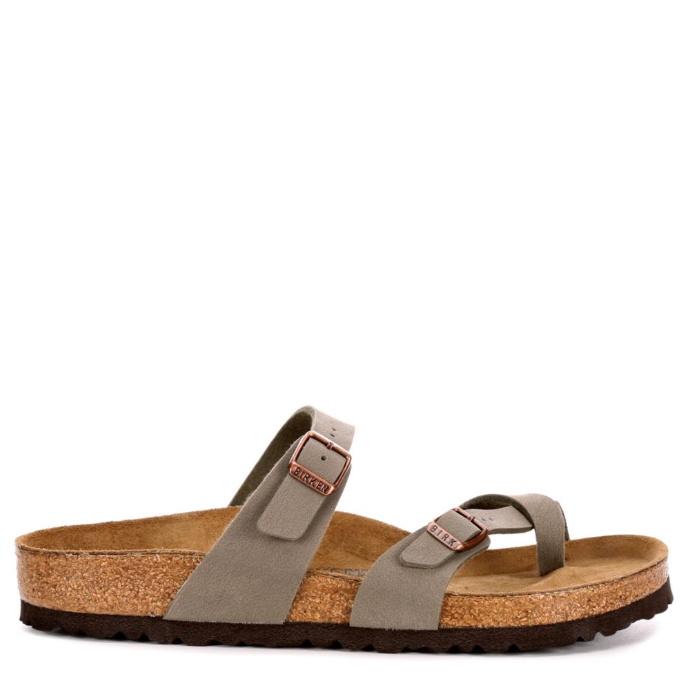 birkenstock mayari cross strap sandals stone