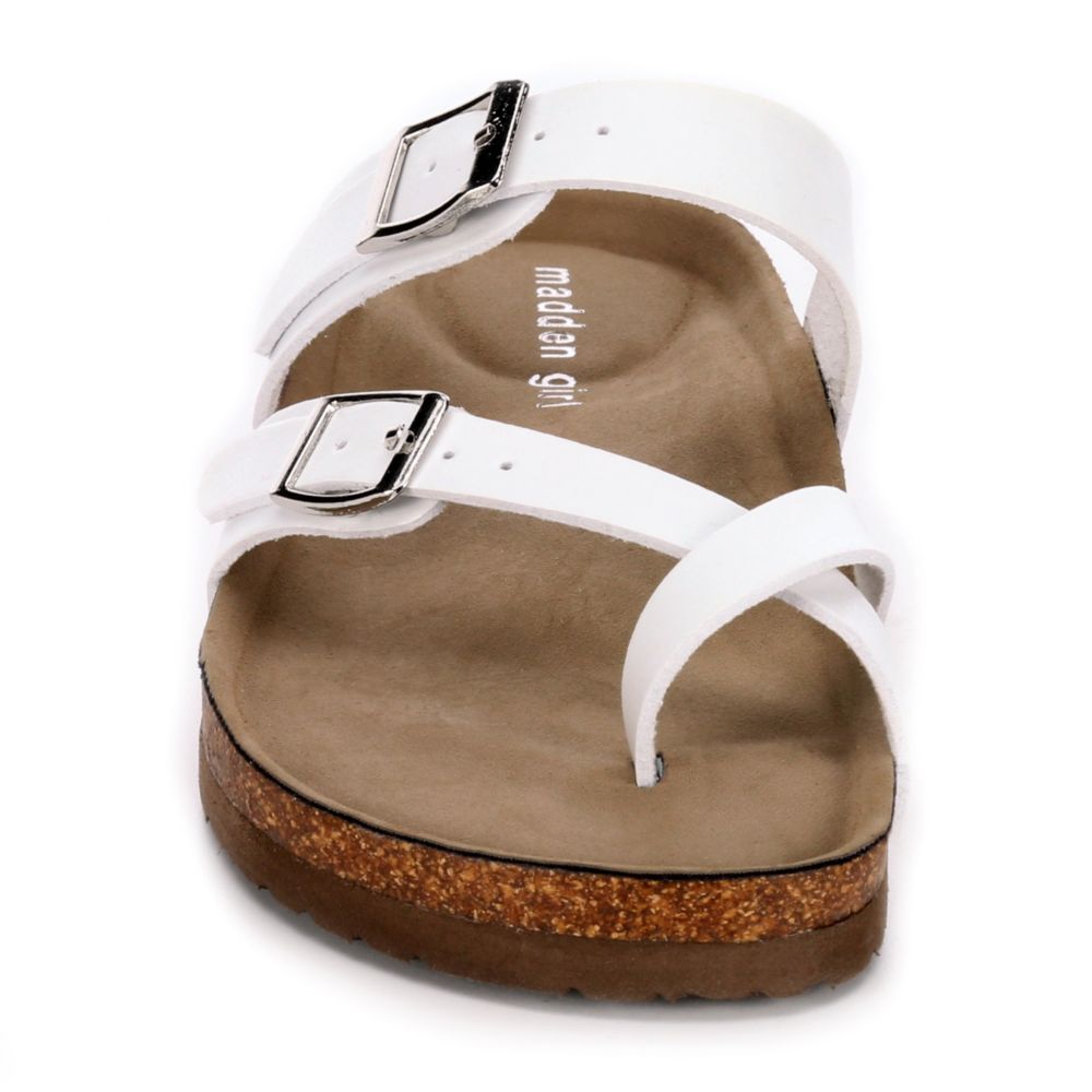 White Womens Brycee Footbed Sandal Madden Girl Rack Room Shoes