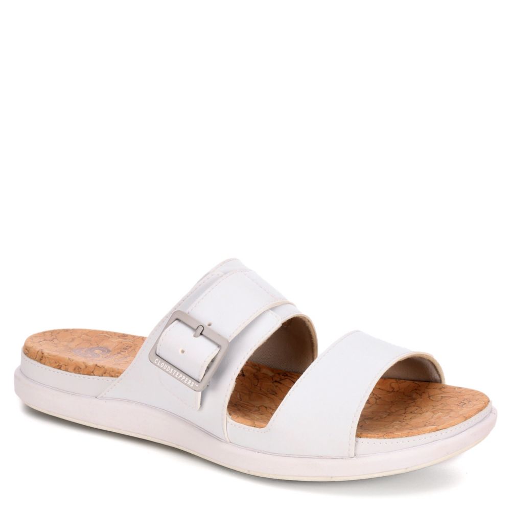 clarks white sandals for women