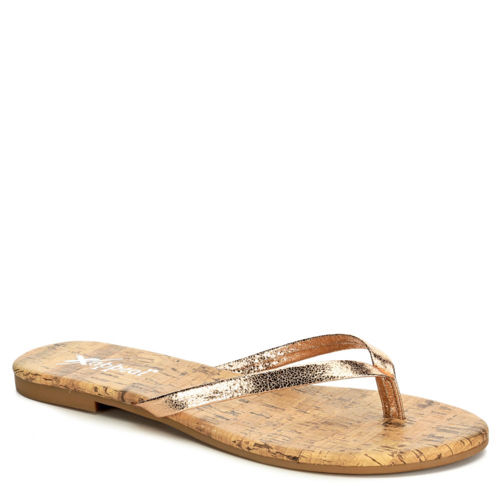 gold flip flop sandals