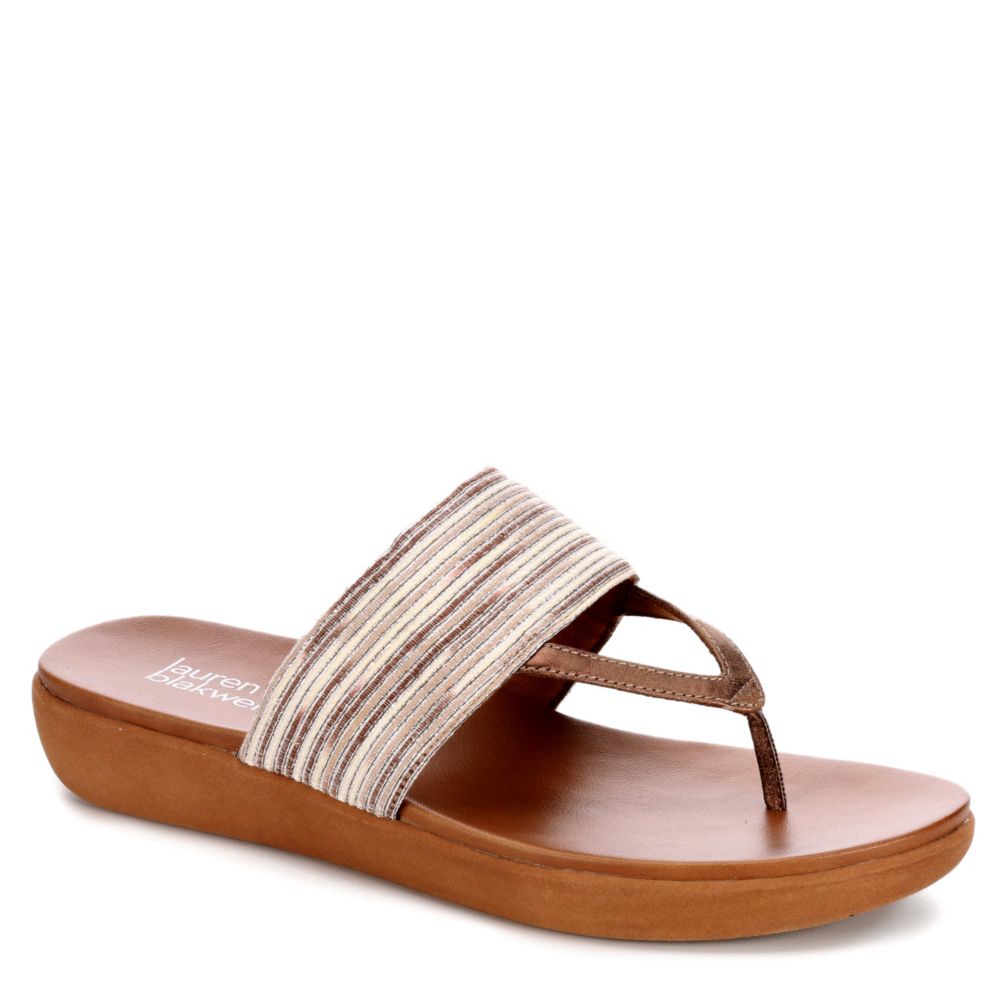 bronze flip flop sandals