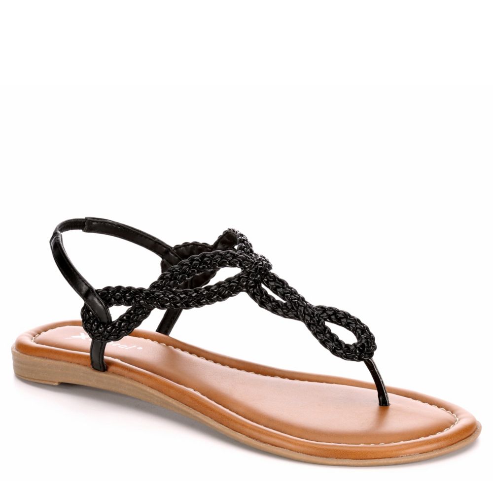 black slip on sandals womens