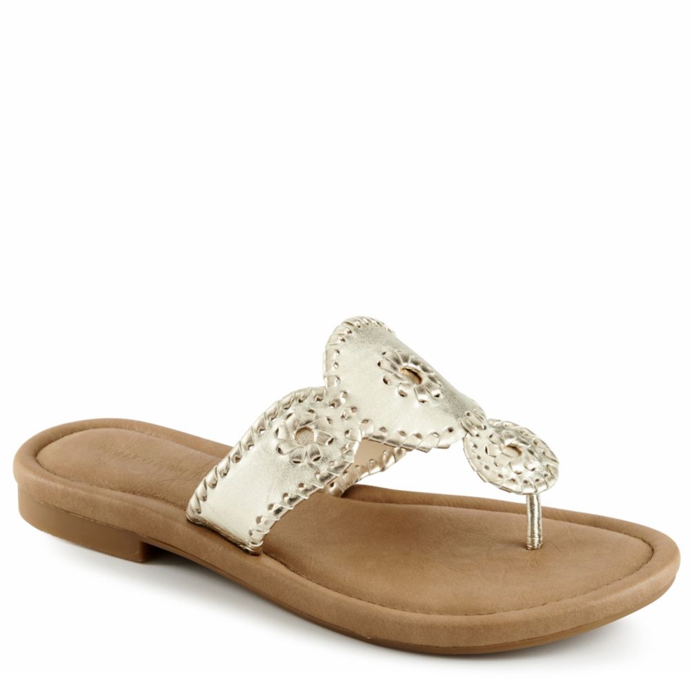 gold flip flop sandals