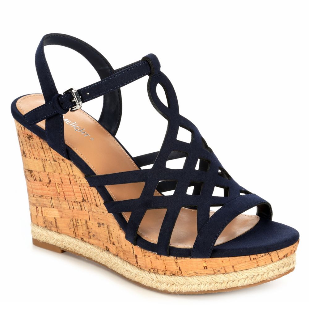 navy wedge sandals