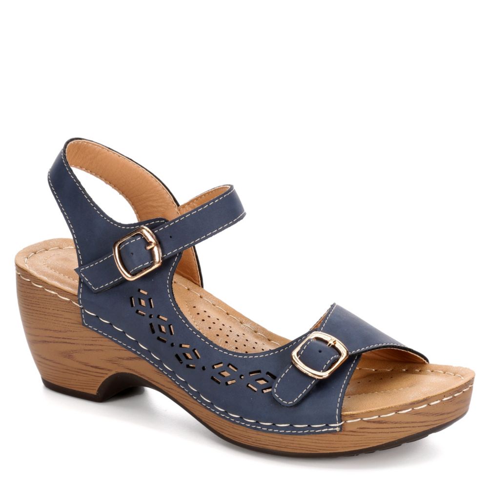 navy sandals