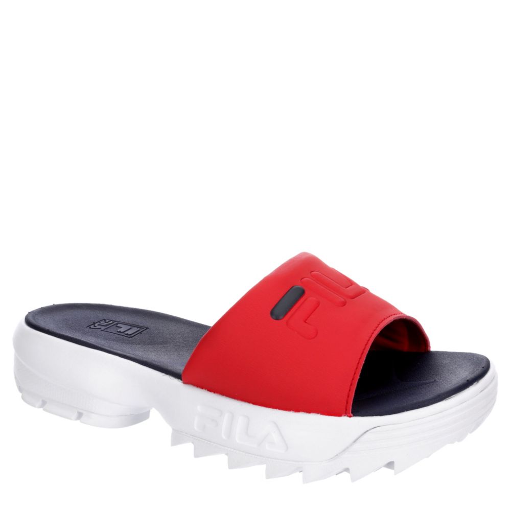 red fila sandals