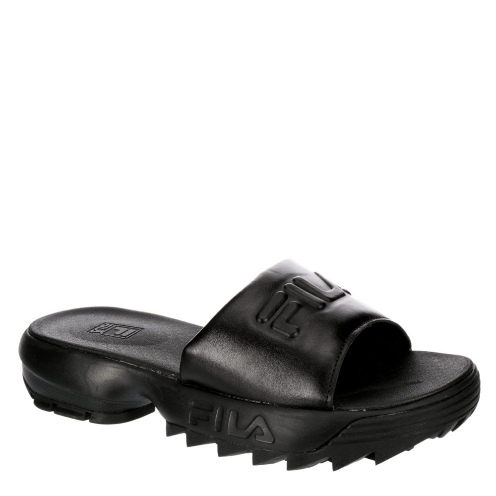 fila slippers black