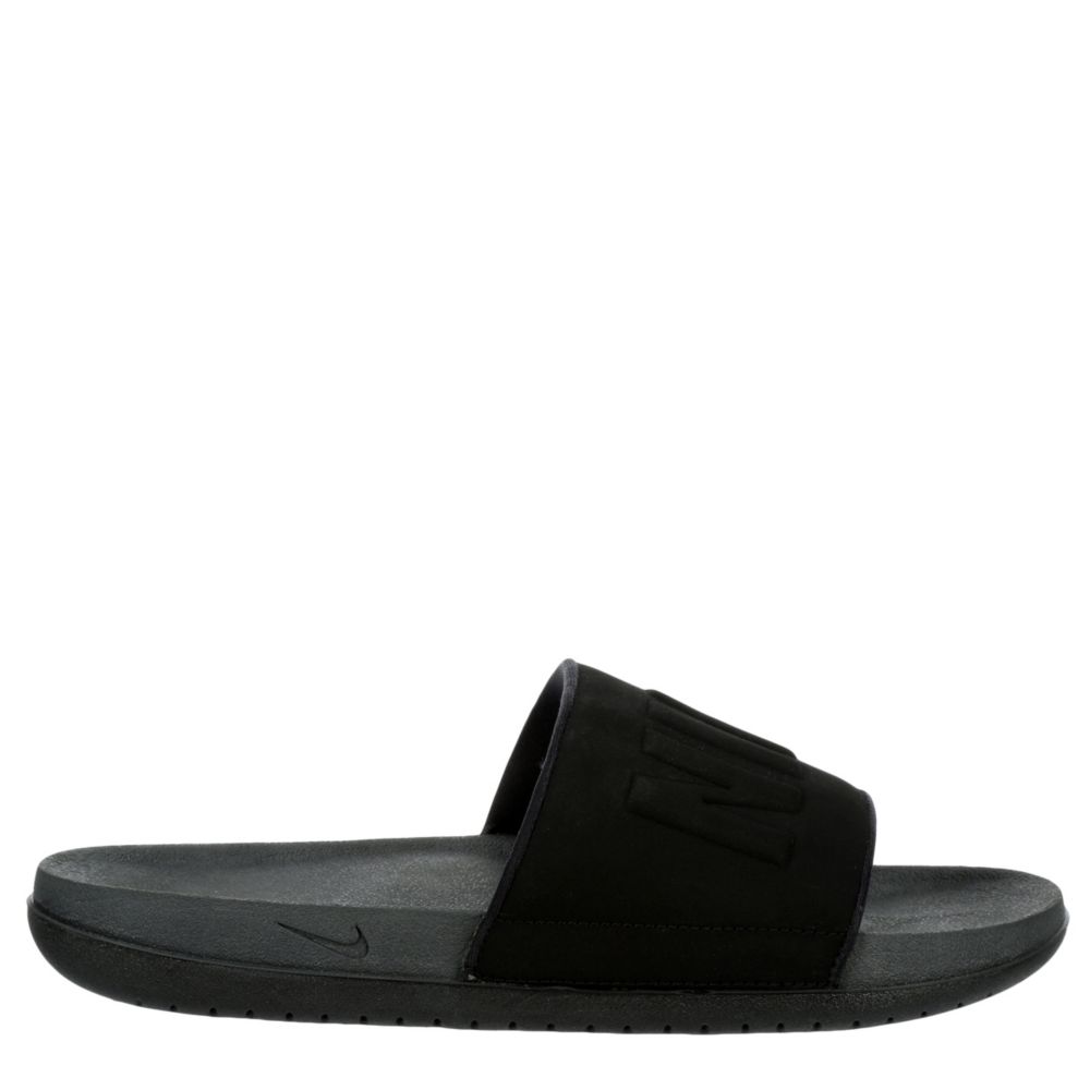 nike sandals black and white