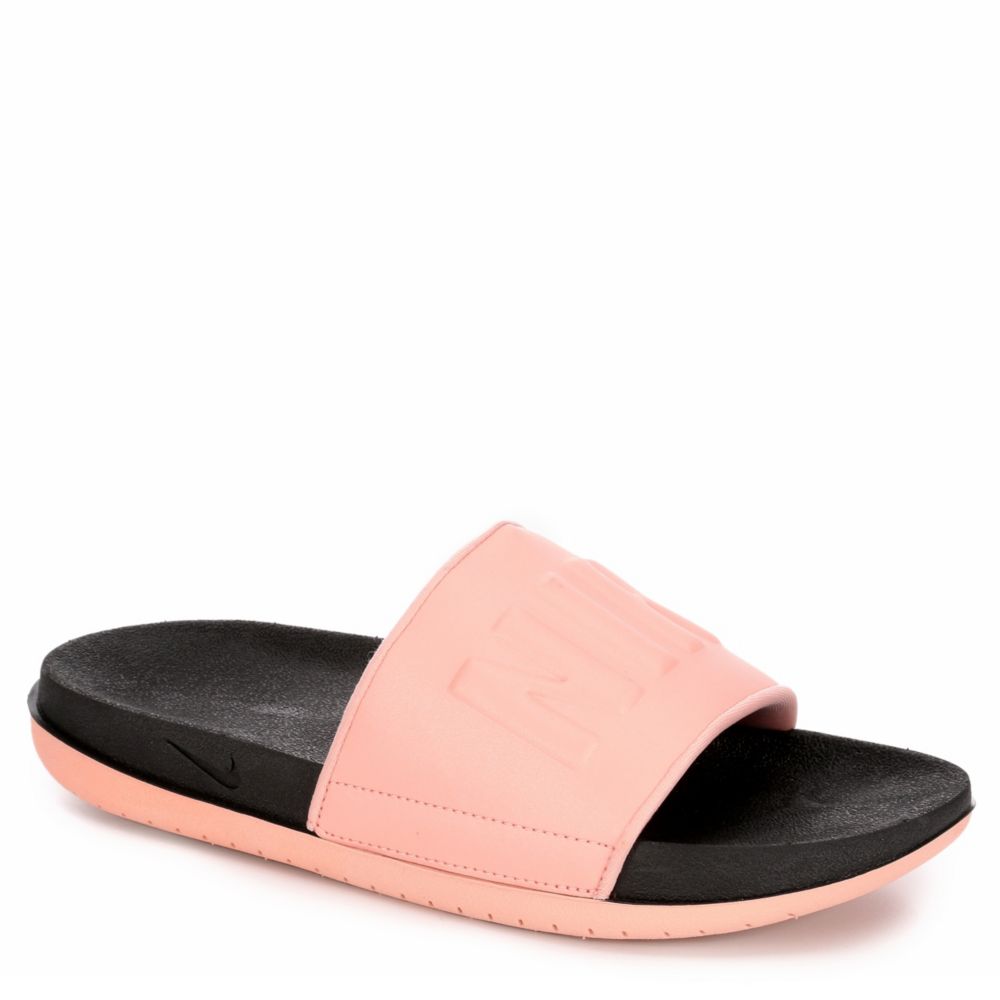 black and pink nike sandals